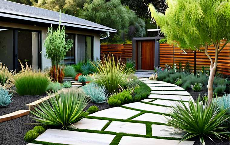 Sustainable Garden Oasis**

"A beautifully designed sustainable garden featuring drought-tolerant plants, a rainwater harvesting system, and a pathway made from recycled wood, professional landscaping, safe for work, appropriate content, fully clothed, modest design, perfect anatomy, correct proportions, natural pose, high quality, natural lighting, family-friendly."

**